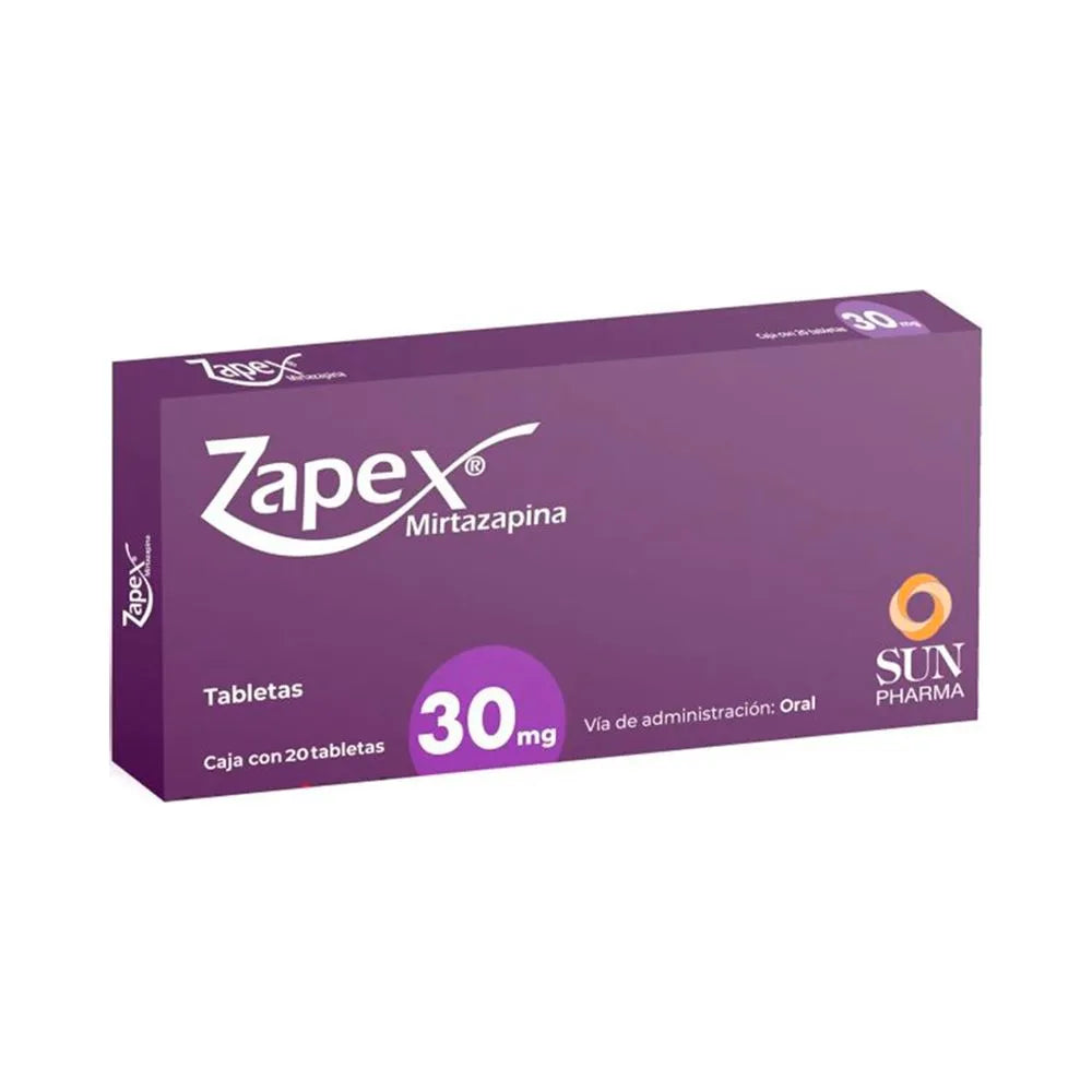 ZAPEX MIRTAZAPINA 30 MG C/30 TABLETAS