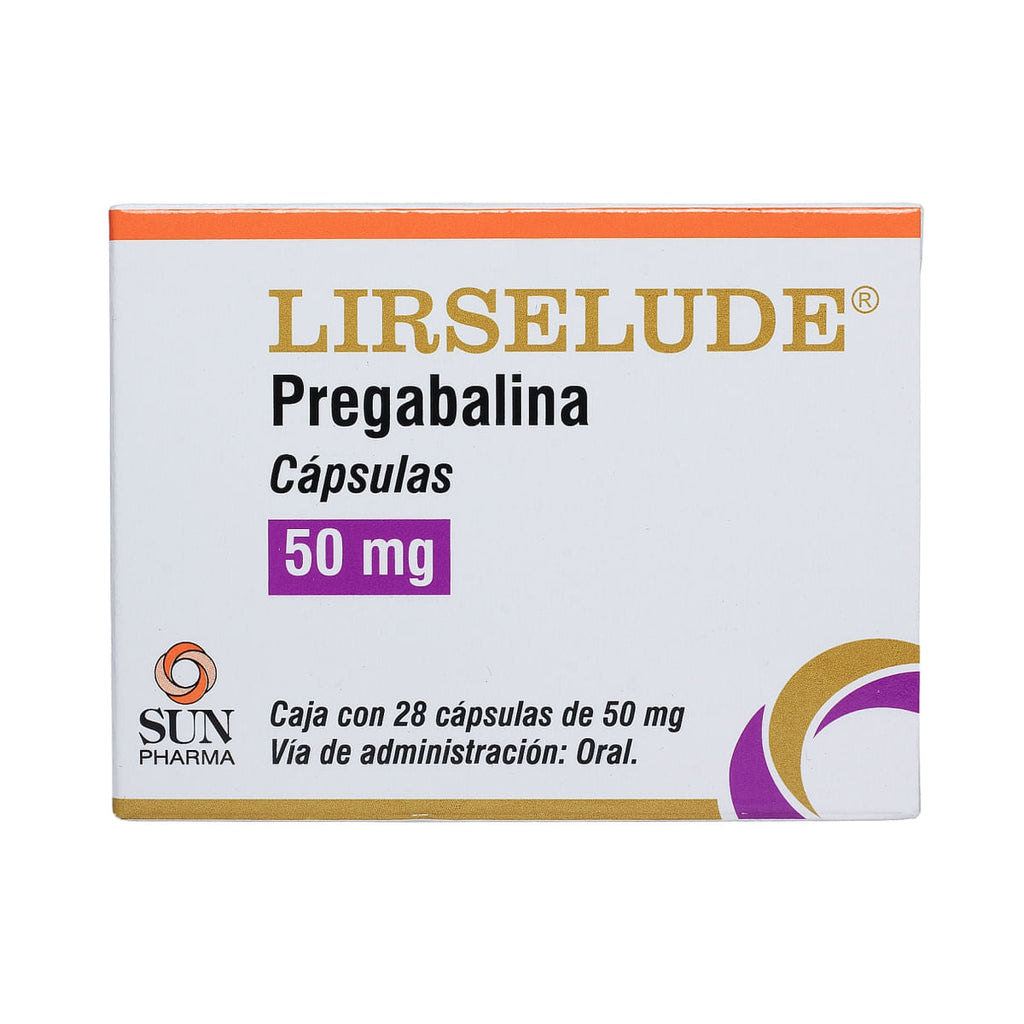 LIRSELUDE PREGABALINA 50 MG 28 TABLETAS